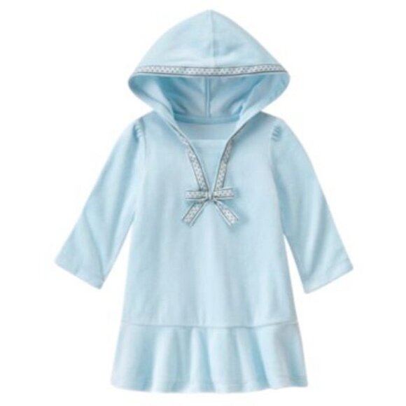 Gymboree Ribbon Hooded Velour Dress - 2 Tod - Picture 1 of 1